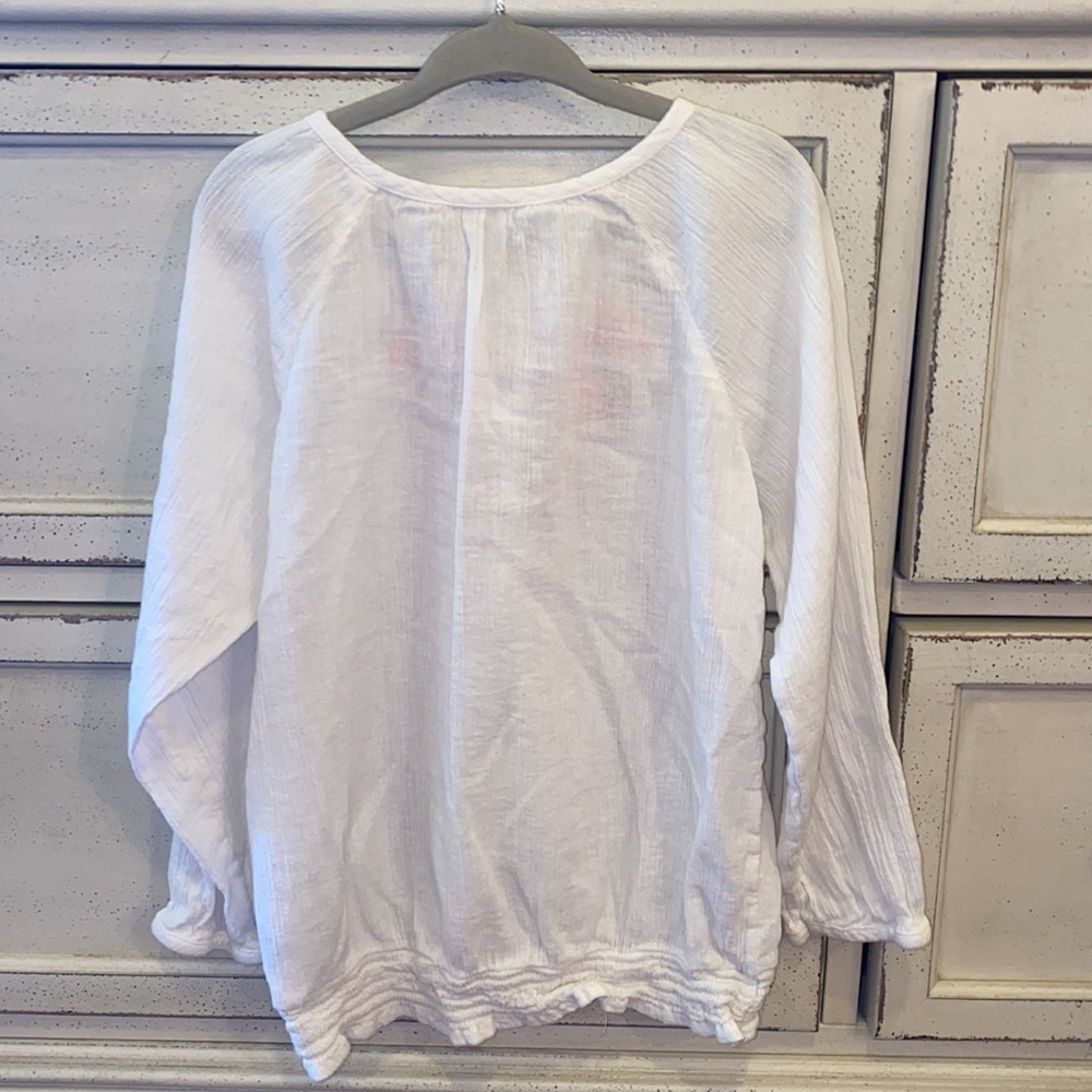 H&M longsleeve white pink floral top 10-11Y girls​​ - Picture 4 of 4